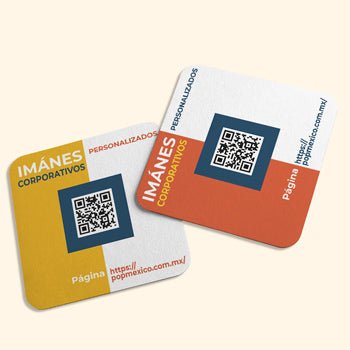 imanes promocionales impresos a color calibre 15. Con medidas desde 5x5cm y acabados brillantes enviamos a todo México