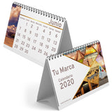 Calendario de Escritorio 2026 de 13 hojas Media Carta personalizado con tus logos y fotografias - Pop México