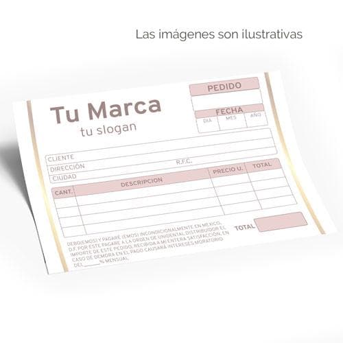 Notas de Remisión Media Carta desde 250 piezas original y 1 copia