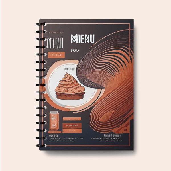 Menú Impreso Tamaño Carta con Espiral 21,6x28cm Impresion de Menus para restaurante con espiral y plastificado