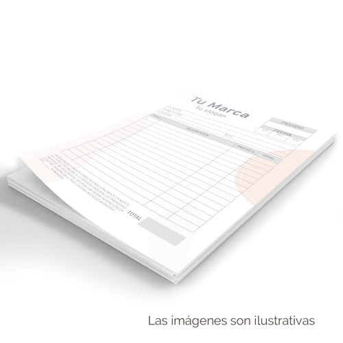 Notas de Remisión Carta impresas en autocopiante con original y hasta 3 copias; agrega folio numerico