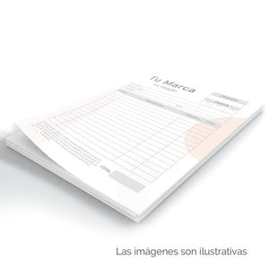 Notas de Remisión Carta impresas en autocopiante con original y hasta 3 copias; agrega folio numerico