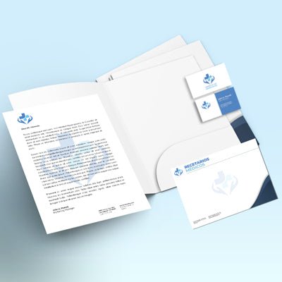 Papelería Impresa para Consultorio 4, 200 tarjetas - 200 recetas - 100 hojas - 200 historiales clinicos