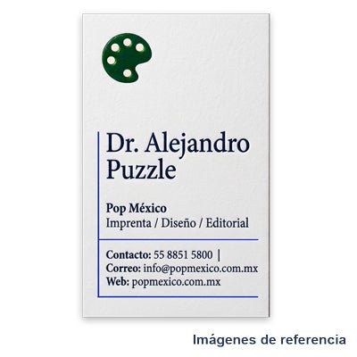Tarjetas de presentacion impresas solamente en serigrafia de color desde 1 a 4 tintas