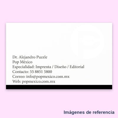 Tarjeta de Presentacion rigida bristol 340g, ideal para disenos finos y elegantes solo en pop mexico