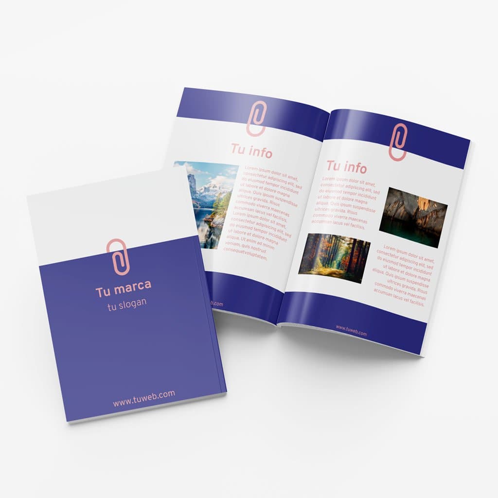 brochure impreso color couche con acabado grapado, forros laminados tamaño carta final