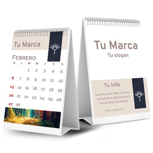 Calendario de Escritorio 2026 medida 1/4 de Carta 7 hojas - Pop México