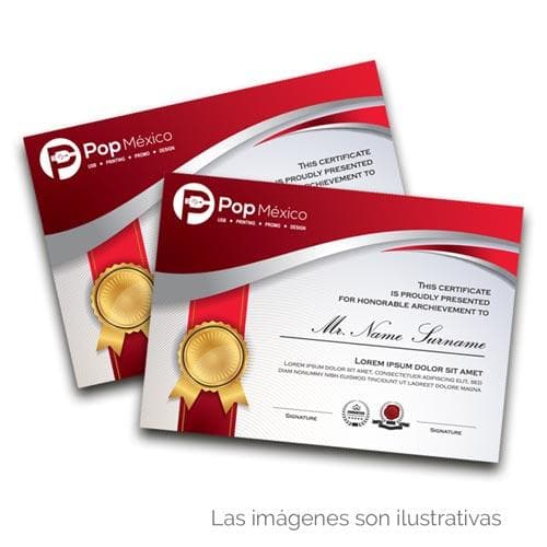 Impresion de diplomas y reconocimientos en opalina cartulina de 225g a color desde 20 piezas con entrega urgente.