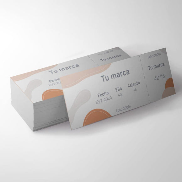 boletos personalizados con dato variable impresos en couche delgado o grueso