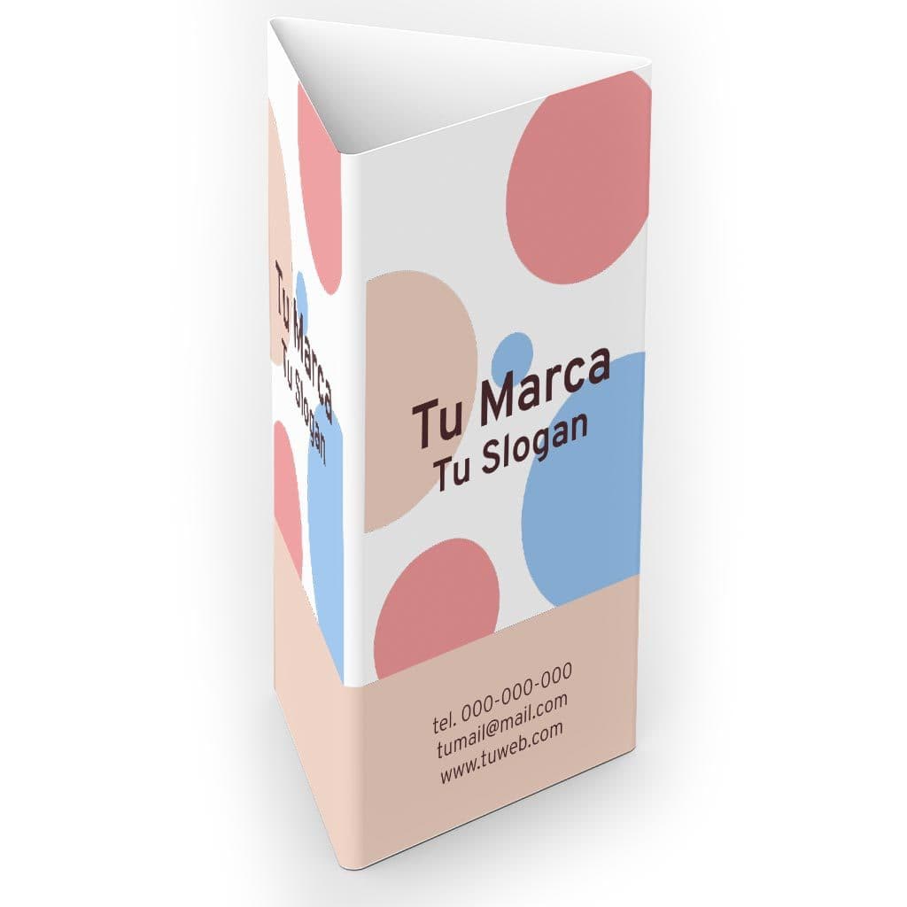 Menú para Restaurante Tent Card 3 Caras Verticales de 9x21 cm - Pop México