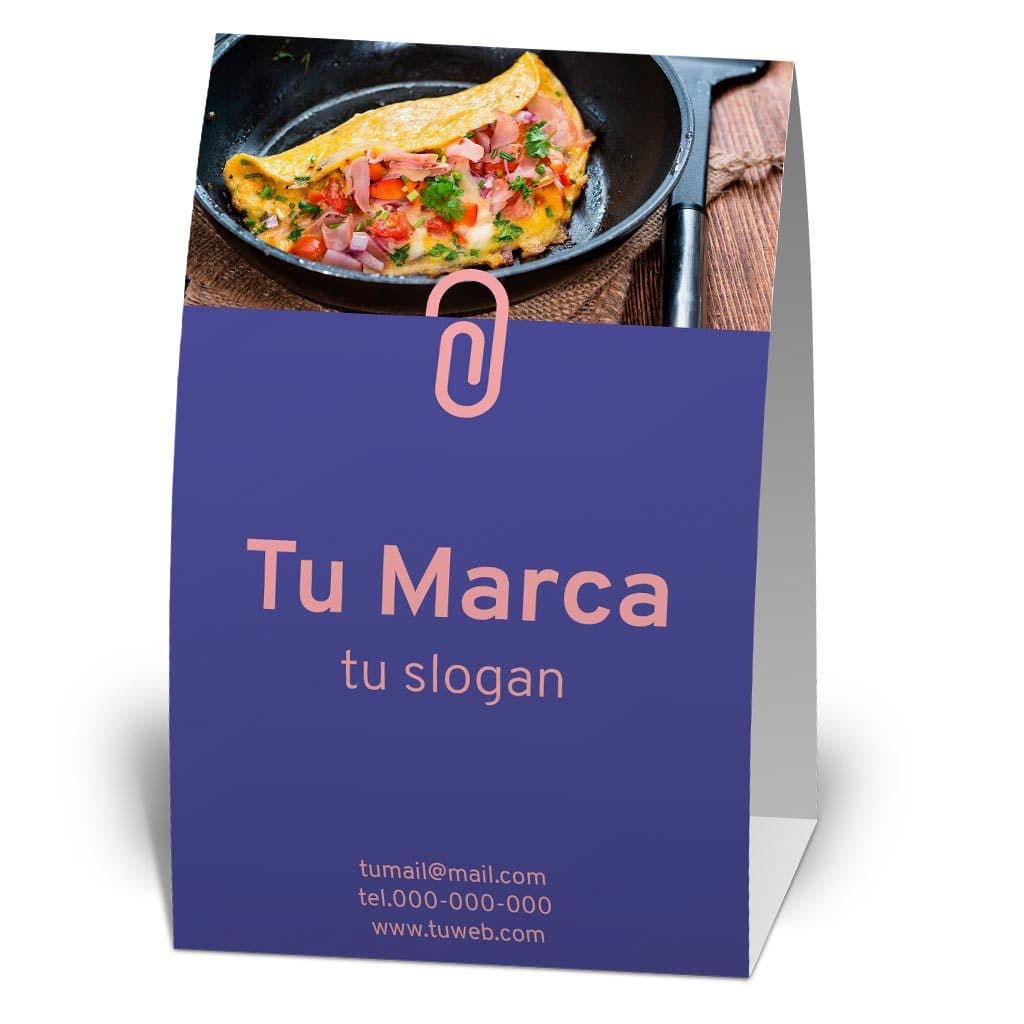 Menú Triangular Tent Card 2 caras de 14x16 cm - Pop México