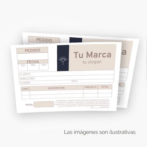 Notas de Remisión 1/4 de carta desde 250 piezas original y copia