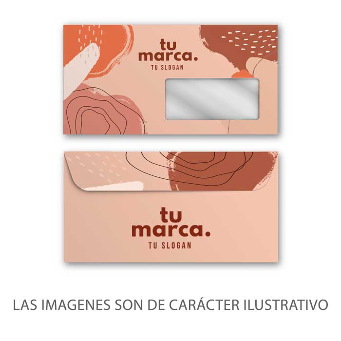 impresion de sobre ventana en papel bond de 90g completamente a color. Enviamos a todo mexico