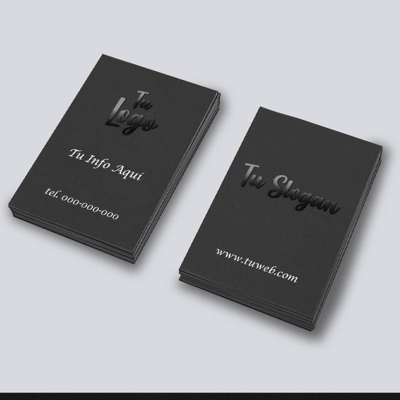 Tarjetas de Presentación Fondo Negro y Serigrafía - Pop México