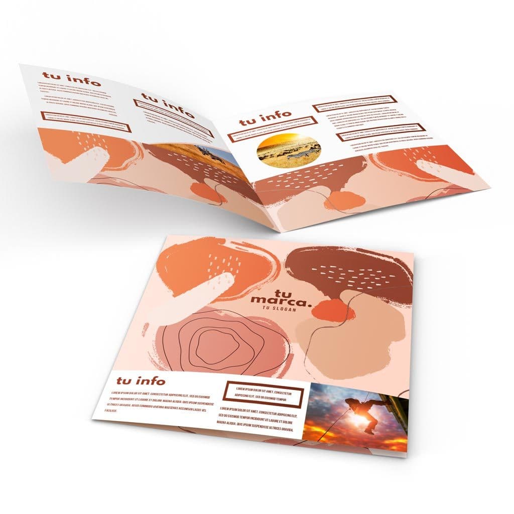 Tríptico Carta Impreso a Color en couche de 150 o 200g - agrega laminado mate brillante o soft touch - Pop México